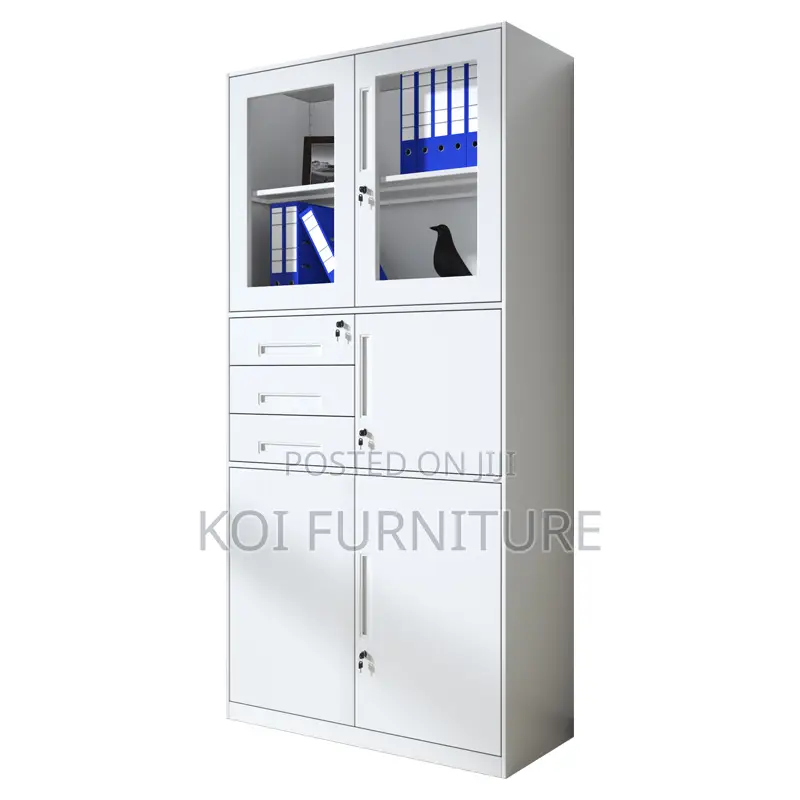 Office Cabinet : Metal Filing Cabinet With Multi-Compartment Design