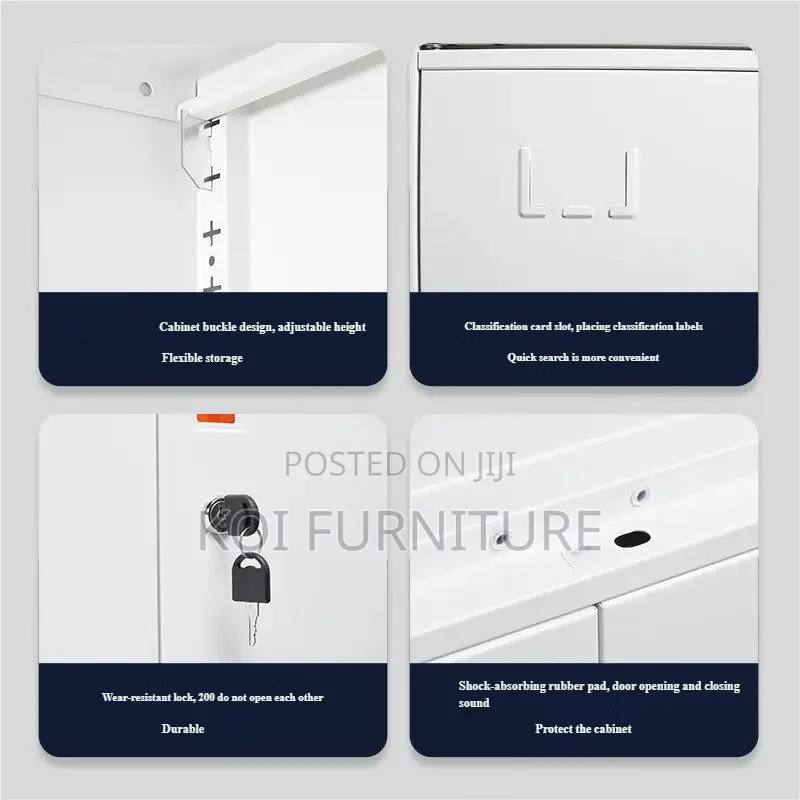 Office Cabinet : Metal Filing Cabinet With Multi-Compartment Design