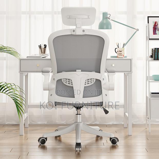 Office Chair : Ergonomic Office Chair With Adjustable Lumbar Support - thumbnail 4