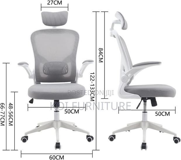 Office Chair : Ergonomic Office Chair With Adjustable Lumbar Support - thumbnail 5