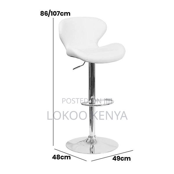 Stool; High Swivel Adjusting Counter Gray Barstool. - thumbnail 2