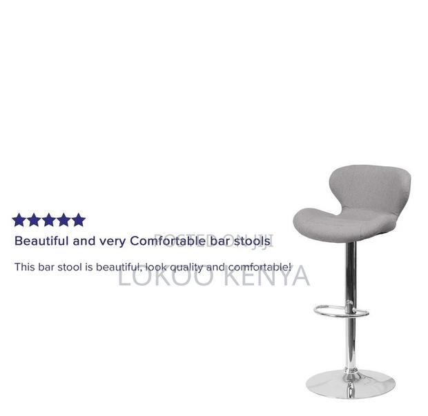 Stool; High Swivel Adjusting Counter Gray Barstool. - thumbnail 4