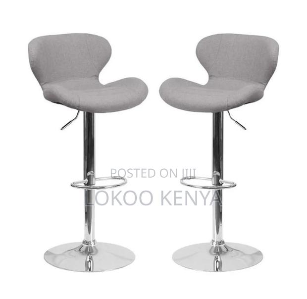 Stool; High Swivel Adjusting Counter Gray Barstool. - thumbnail 6