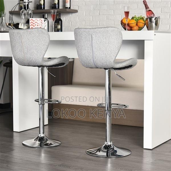 Stool; High Swivel Adjusting Counter Gray Barstool. - thumbnail 9