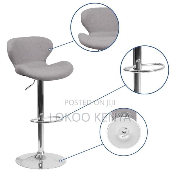 Stool; High Swivel Adjusting Counter Gray Barstool. - thumbnail 10