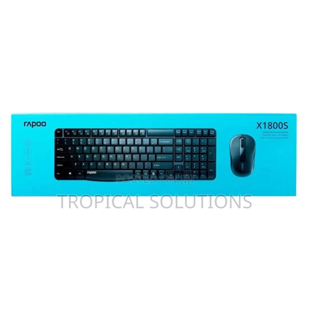 Rapoo Wireless Keyboard and Mouse X1800s - Black - thumbnail 3