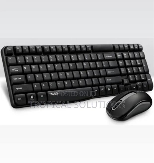 Rapoo Wireless Keyboard and Mouse X1800s - Black - thumbnail 4