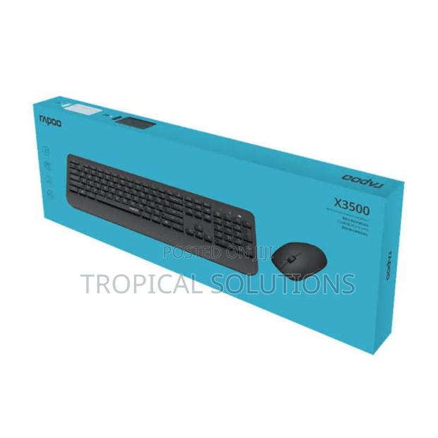 Rapoo Wireless Keyboard Mouse X3500 - Black - main view