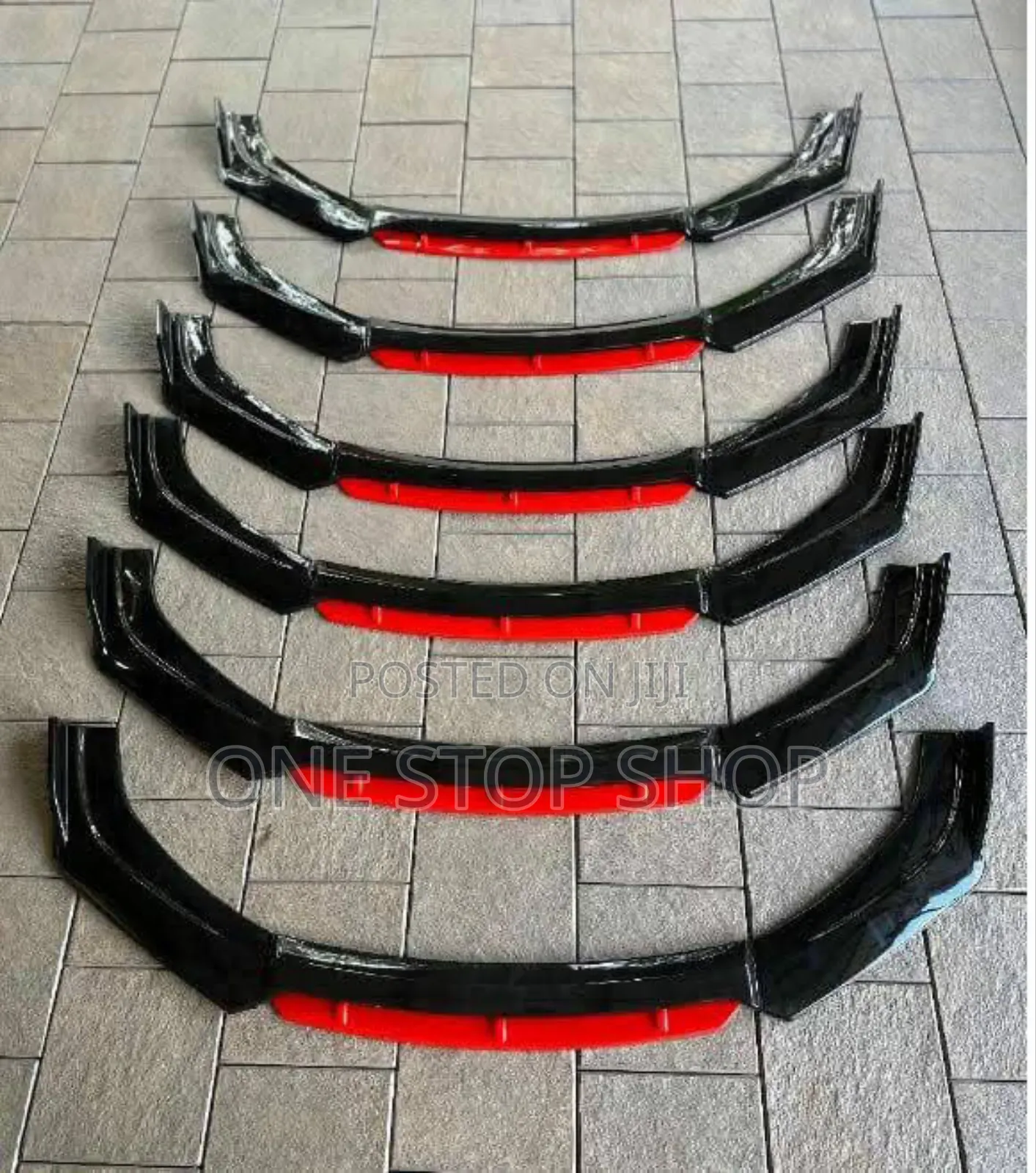 Plastic Front Sport Look Design Bumper Lip Kit With Red Part