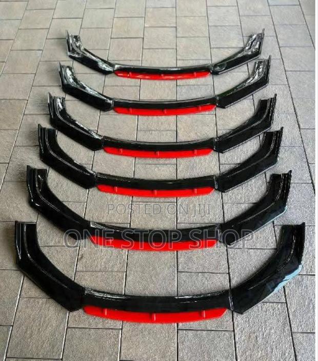 Plastic Front Sport Look Design Bumper Lip Kit With Red Part