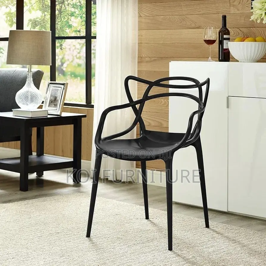 Home Chair : Entangled Modern Molded Plastic Dining Armchair