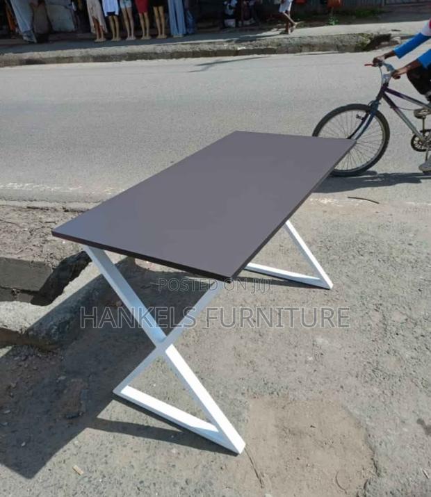 Office Desk With Metallic Frames