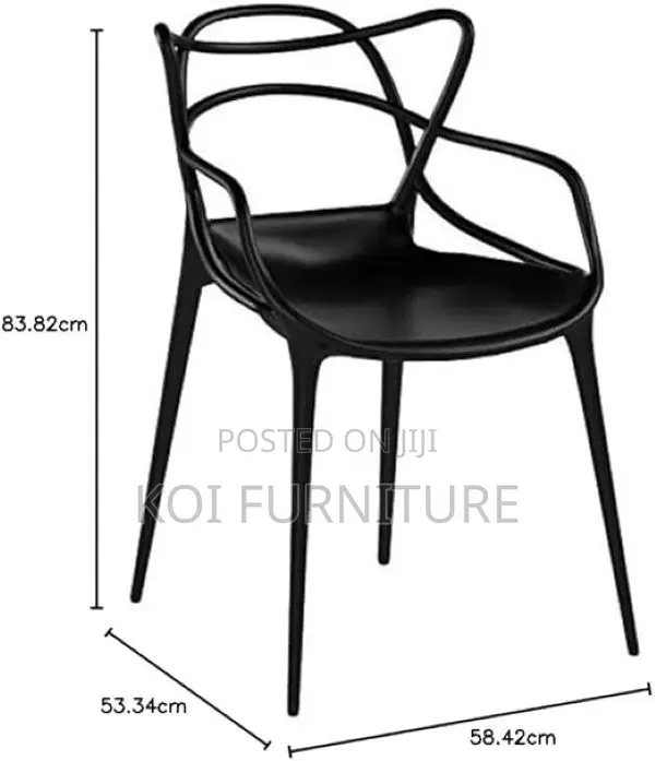 Home Chair : Entangled Modern Molded Plastic Dining Armchair