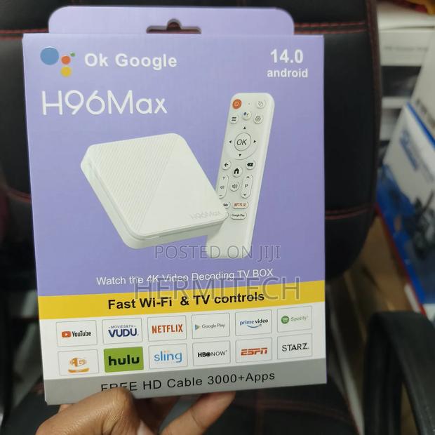 H96max Decoding Tv Box Fast Wifi and Tv Controls - thumbnail 2