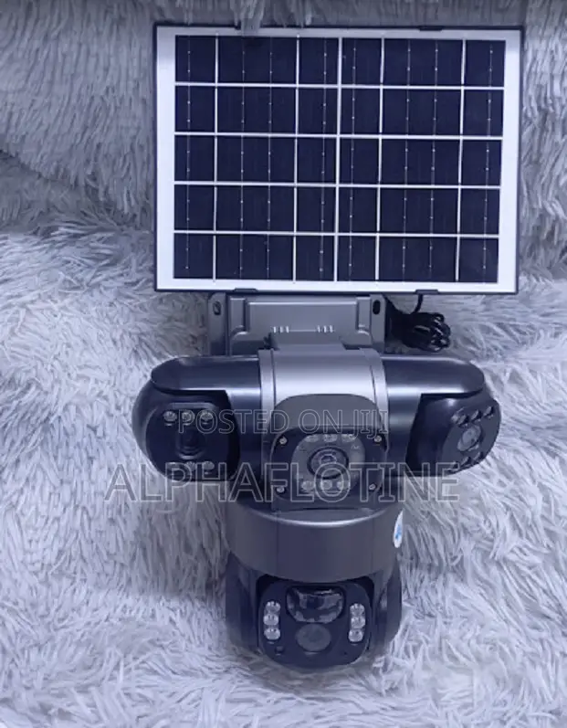 4g Tripple Lens (3)Surveillance Camera With Solar Panel -1080p Full Hd