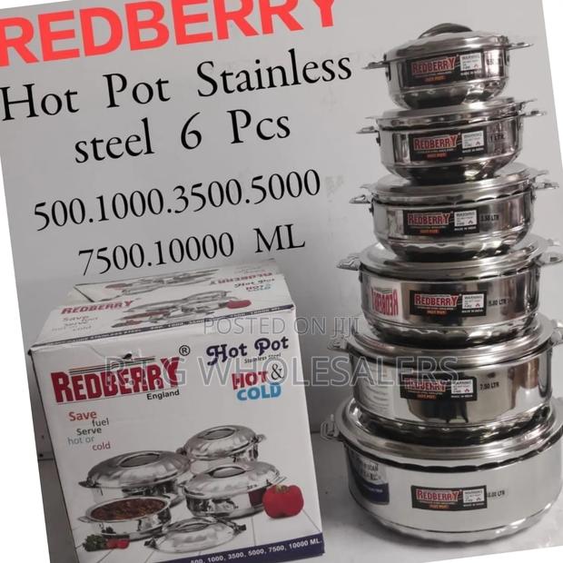 Redberry 6pcs Stainless Steel Insulated Hotpot Set
