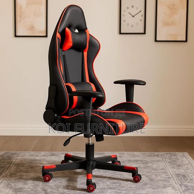 Office Chair : High-Back Gaming Leather Seat - thumbnail 2