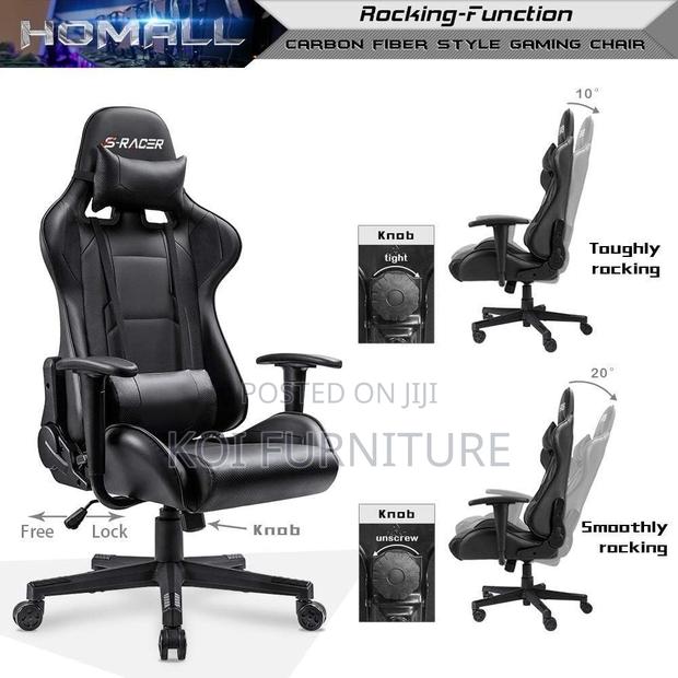 Office Chair : High-Back Gaming Leather Seat - thumbnail 7
