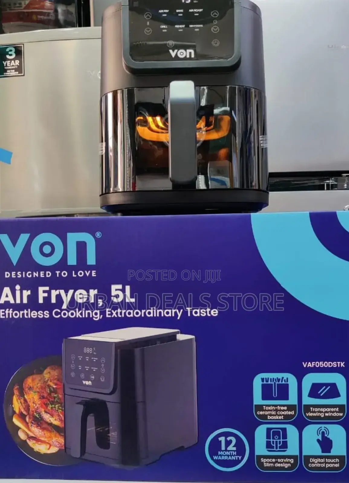 Von 5l Slim Design Air Fryer