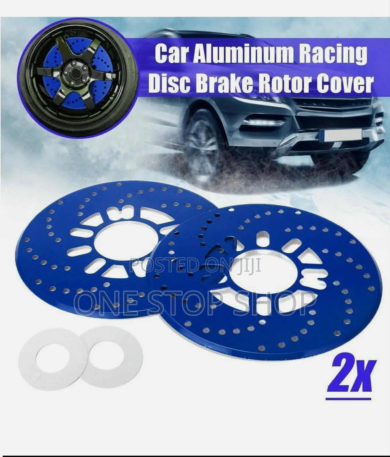 2pcs Blue Brake Dustproof Decorative
