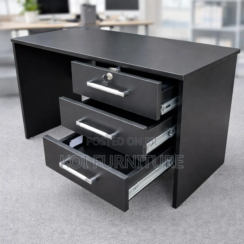 Office Desk : 90cm Office Study Desk With 3 Drawers,