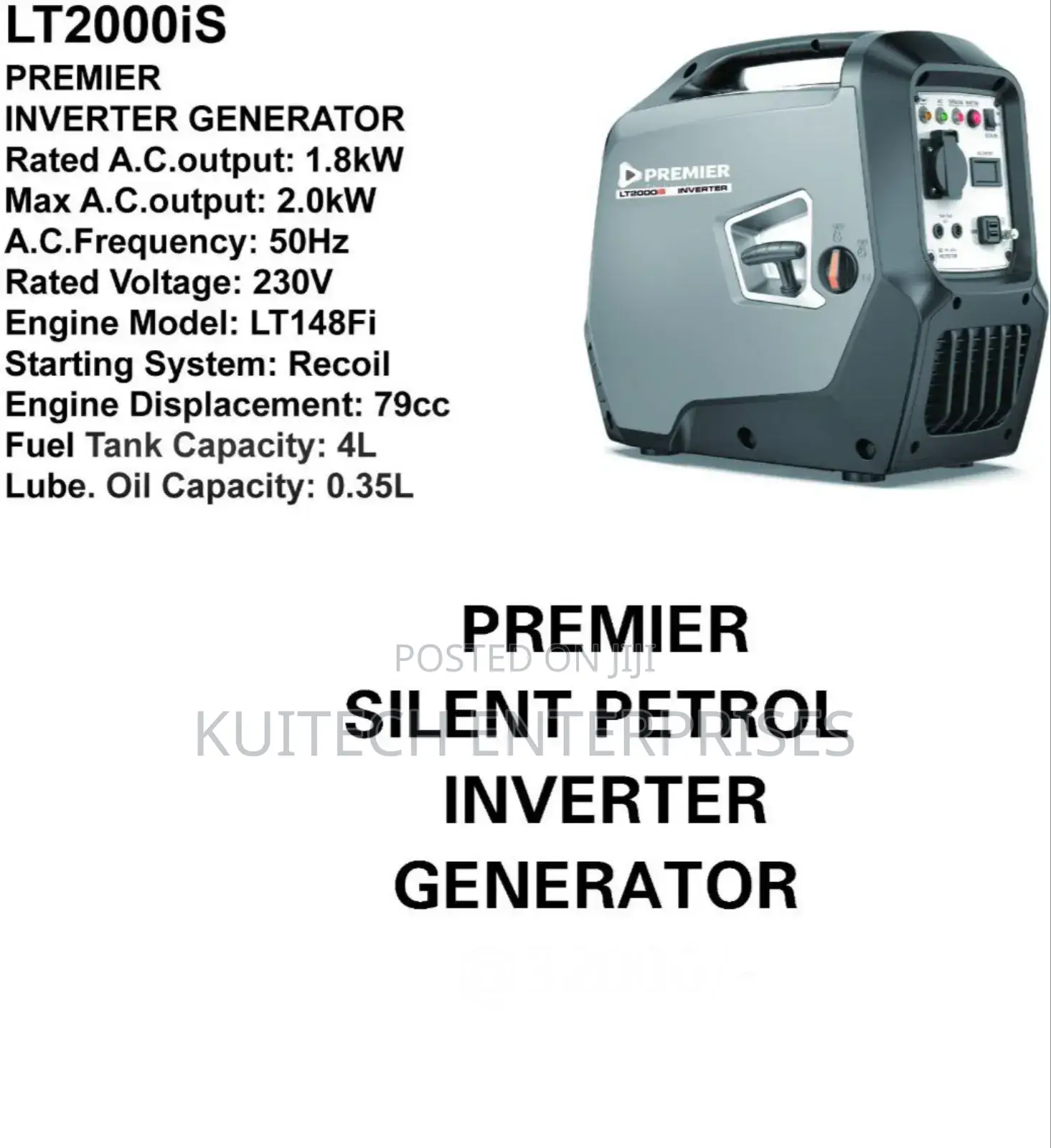 Silent Inverter Generator 1.8kw Recoil Starter Inverter Generator