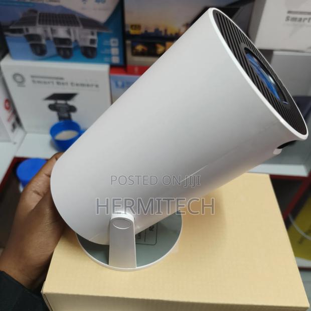 White Mini Projector With Inbuilt Speakers Wifi Smart - thumbnail 2