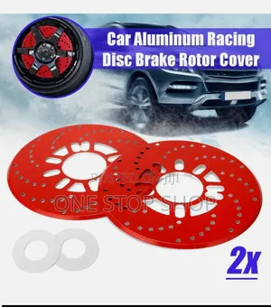 2pcs Red Brake Disc Rotor Cross Drilled Aluminum Kit