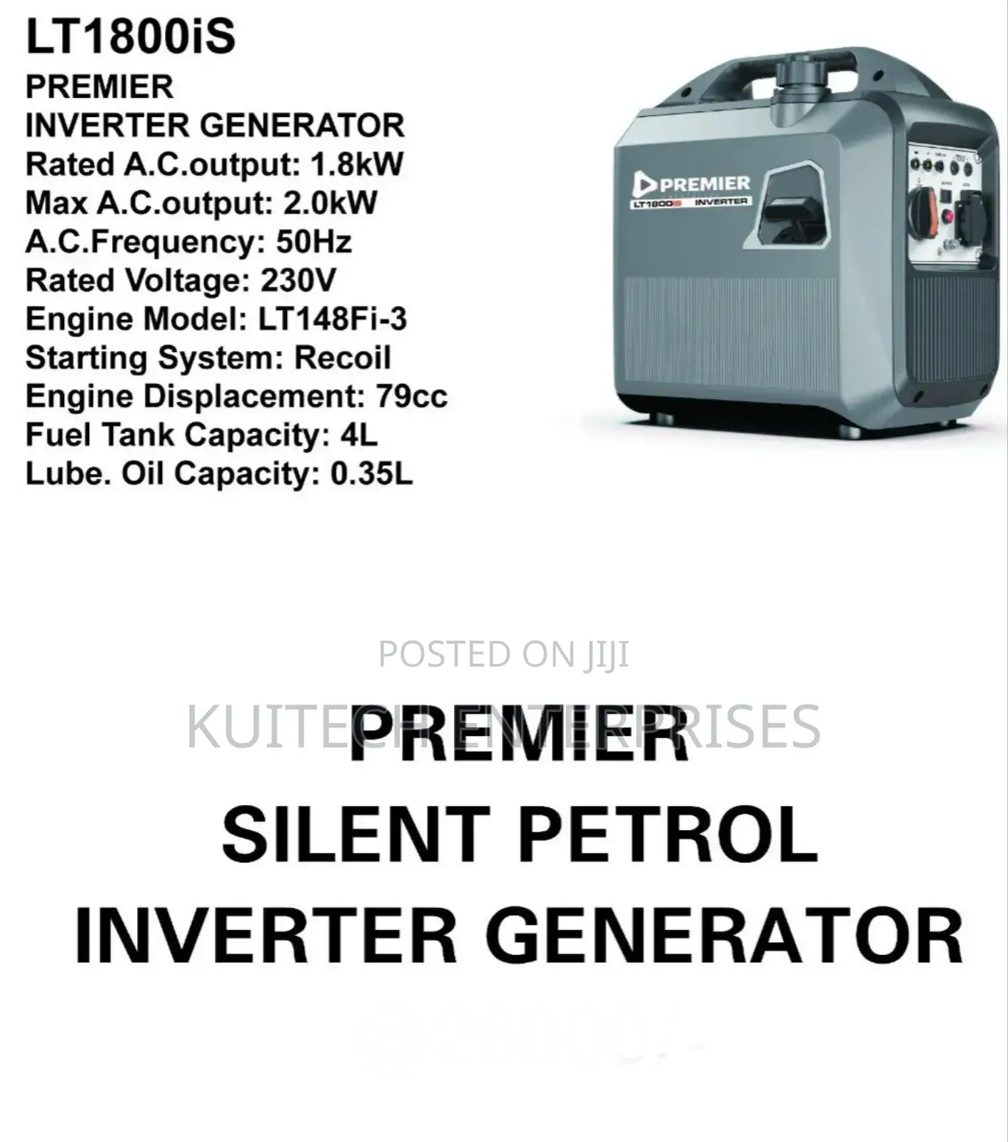 Silent Petrol Inverter Generator/ 1.8kw 4l Silent Inverter Generator