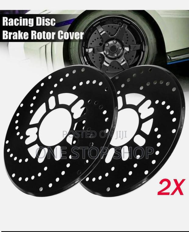 2pcs Black Generic Car Wheel Brake Disc Cover - main view