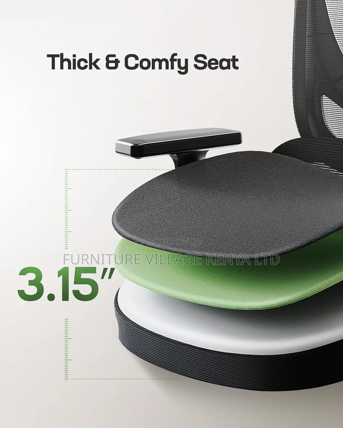 Office Seats: Mesh Office Chair With Adjustable Lumbar Support