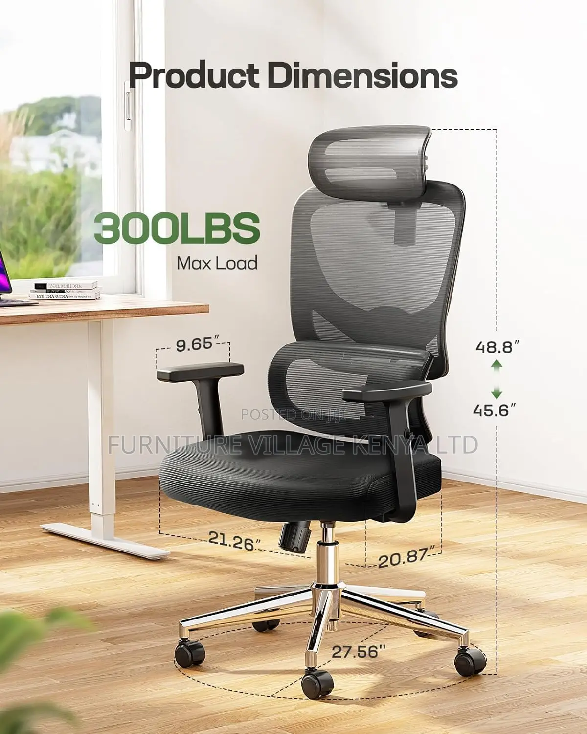 Office Seats: Mesh Office Chair With Adjustable Lumbar Support