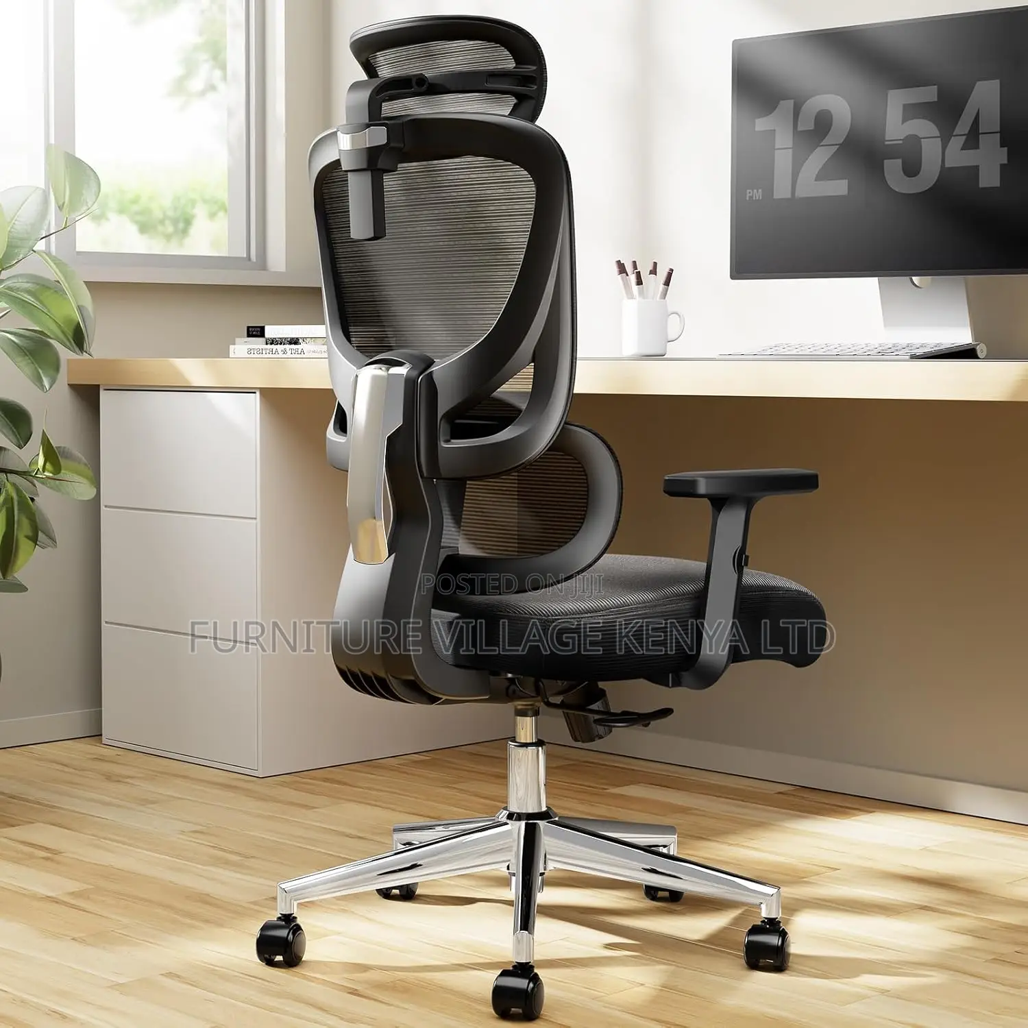 Office Seats: Mesh Office Chair With Adjustable Lumbar Support