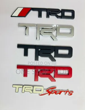 TRD Colored Body Self Adhesive Stick on Badges