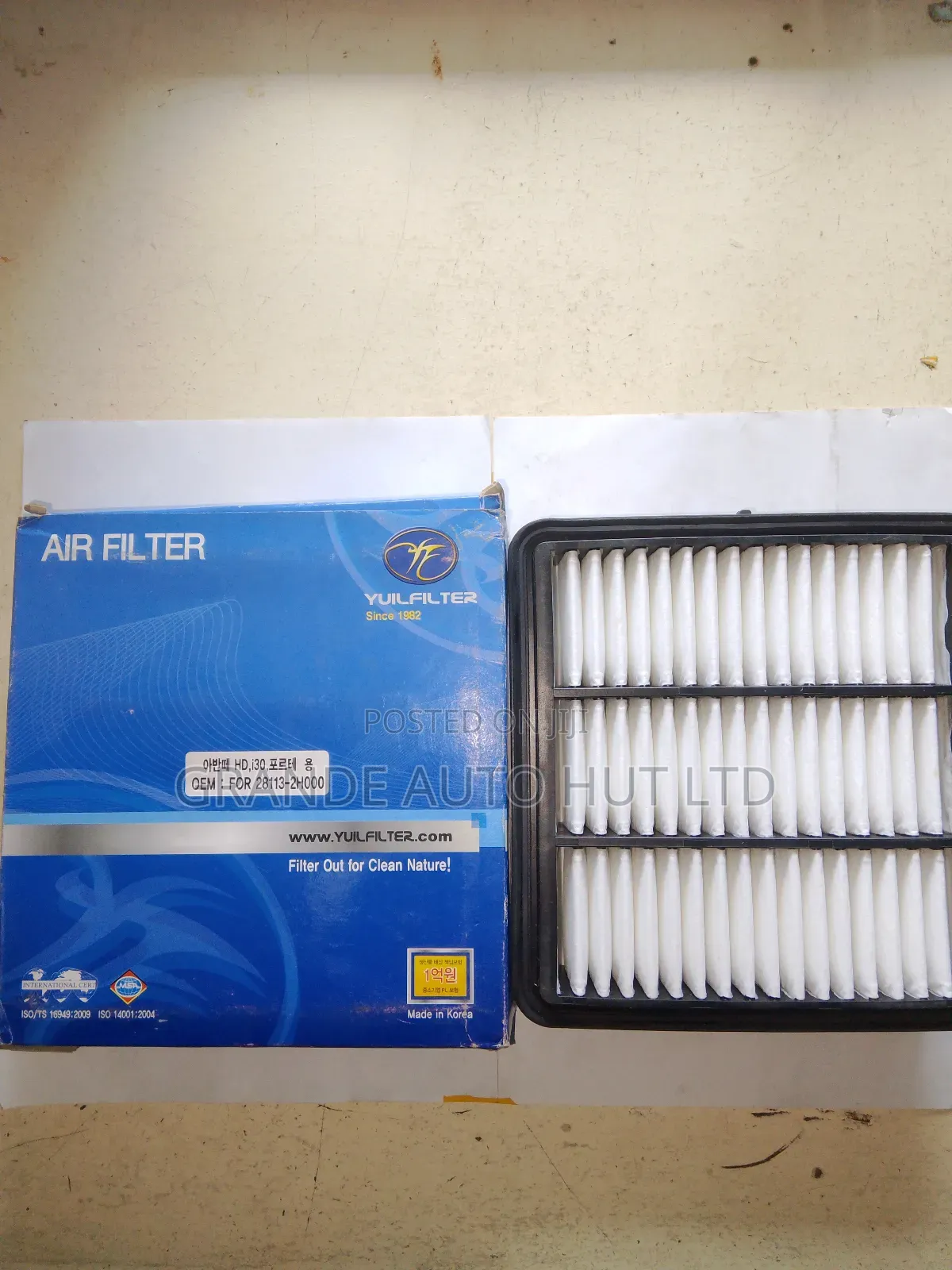 Air Filter Hyundai J2 2005 (Yuilfilter Brand)