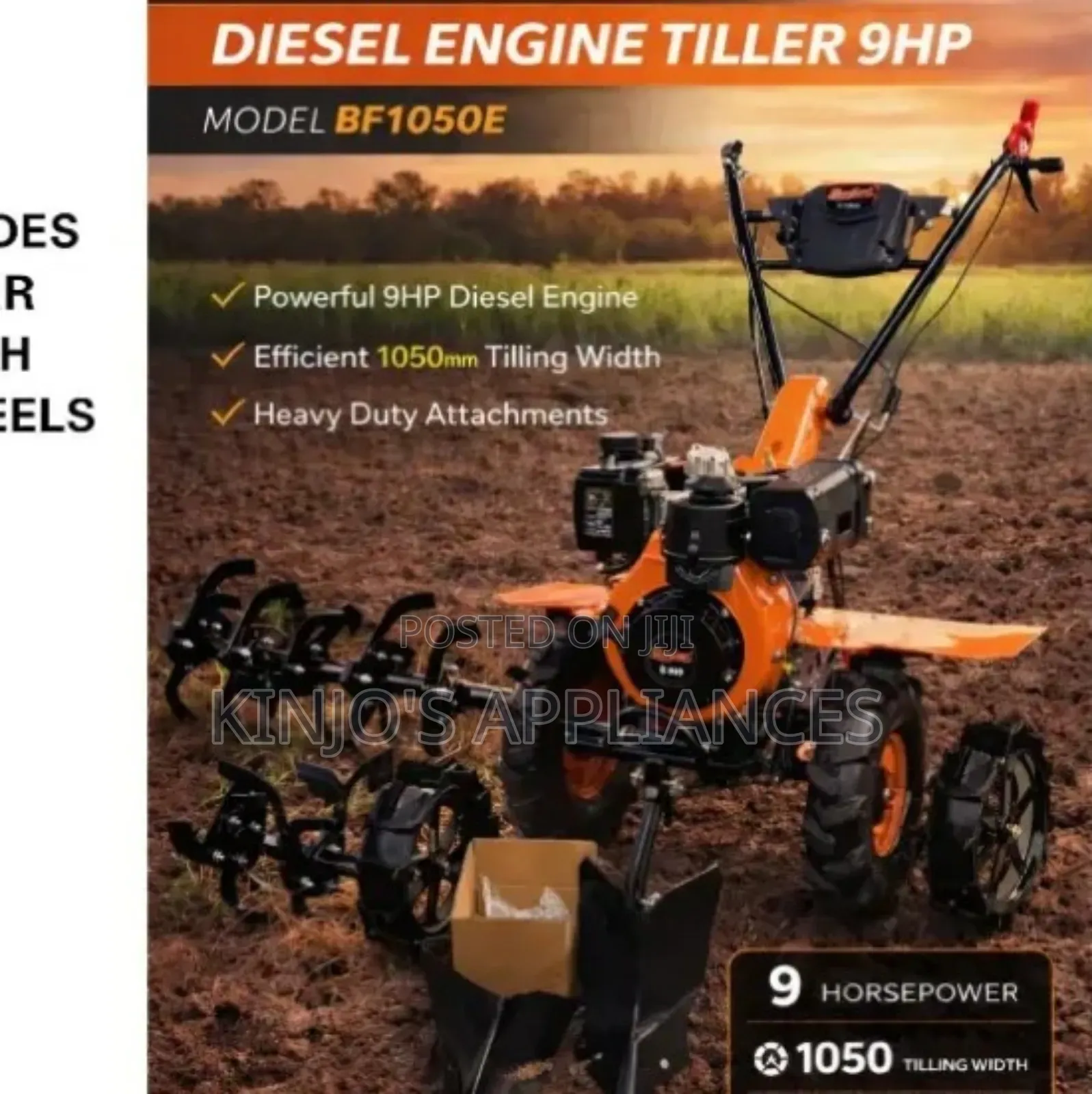 Benford Diesel Engine Tiller Power Bf1050e 9hp