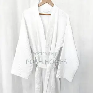 Waffle Design Cotton Bathrobes