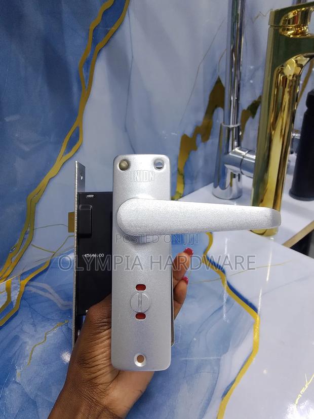 Union Bathroom Door Lock(Silver - thumbnail 3