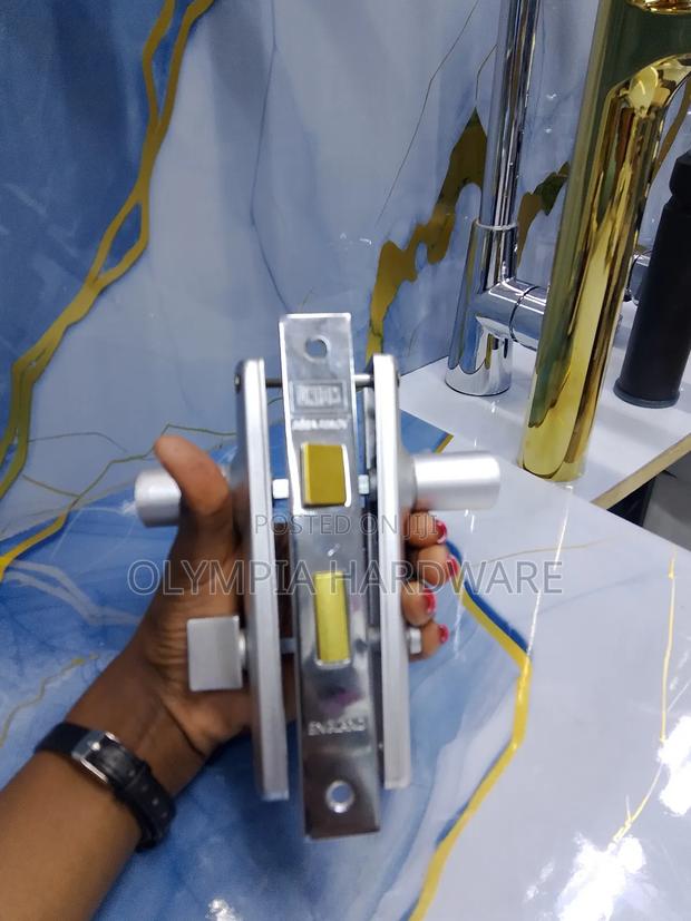 Union Bathroom Door Lock(Silver - thumbnail 4