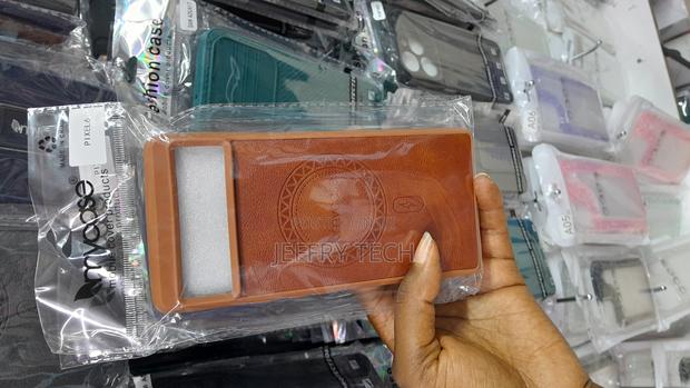 Mixis Google Pixel 6 Leather Plus Silicone Phone Cover -Brown - main view