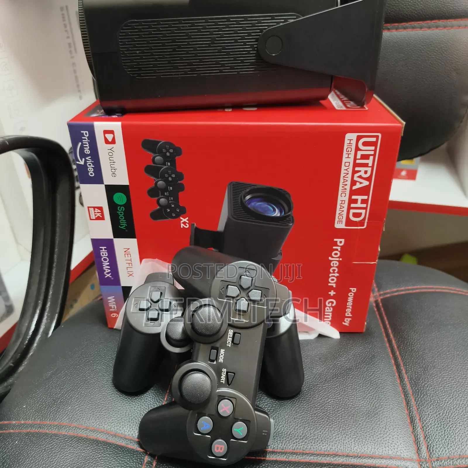 Quality Gaming Projector  With Installed Games Black Smart Wifi