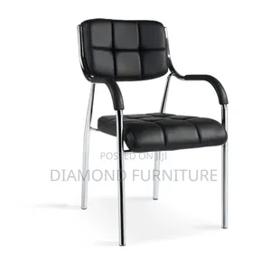 Modern Padded Office Visitor Chair With Armrests