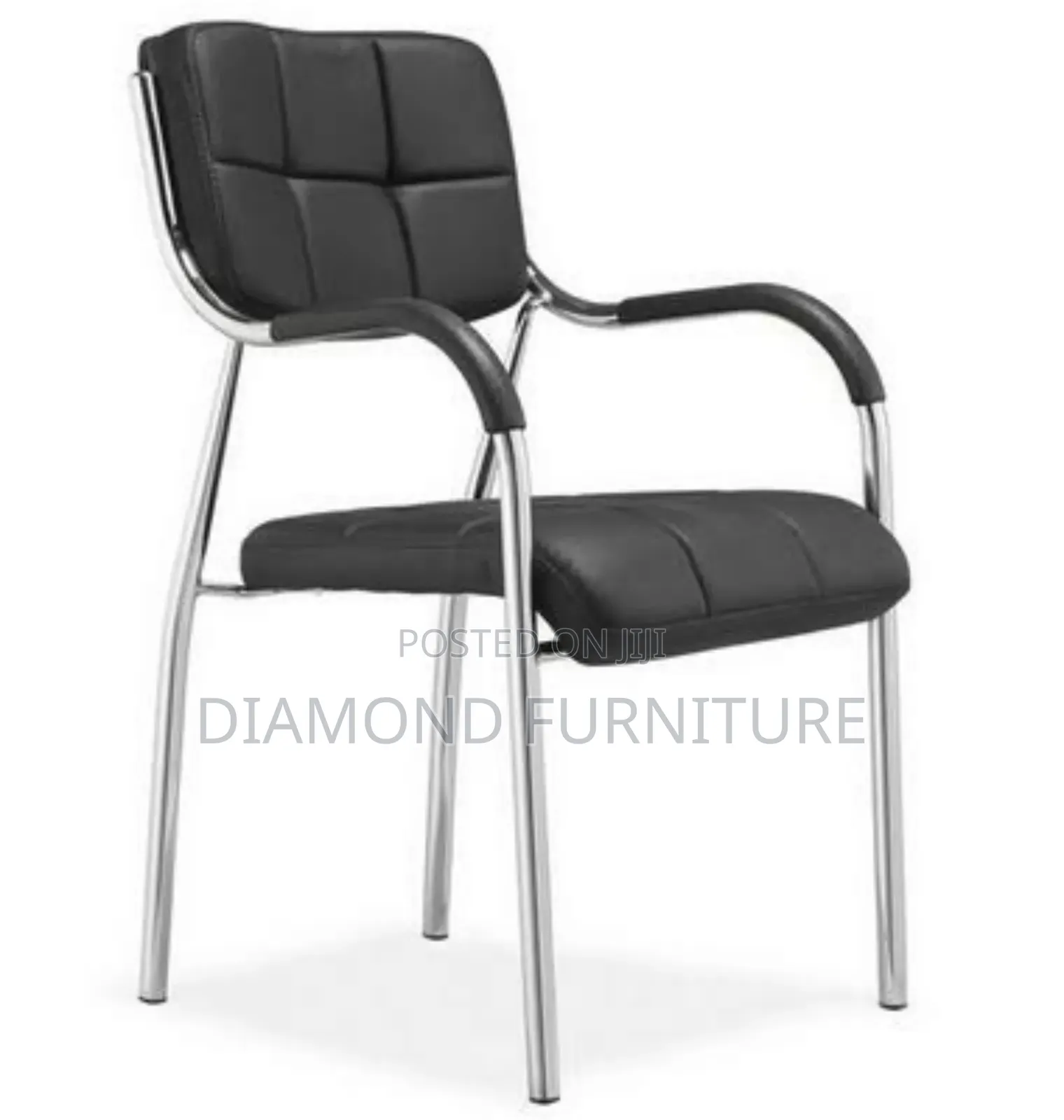 Modern Padded Office Visitor Chair With Armrests