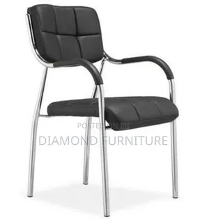 Modern Padded Office Visitor Chair With Armrests