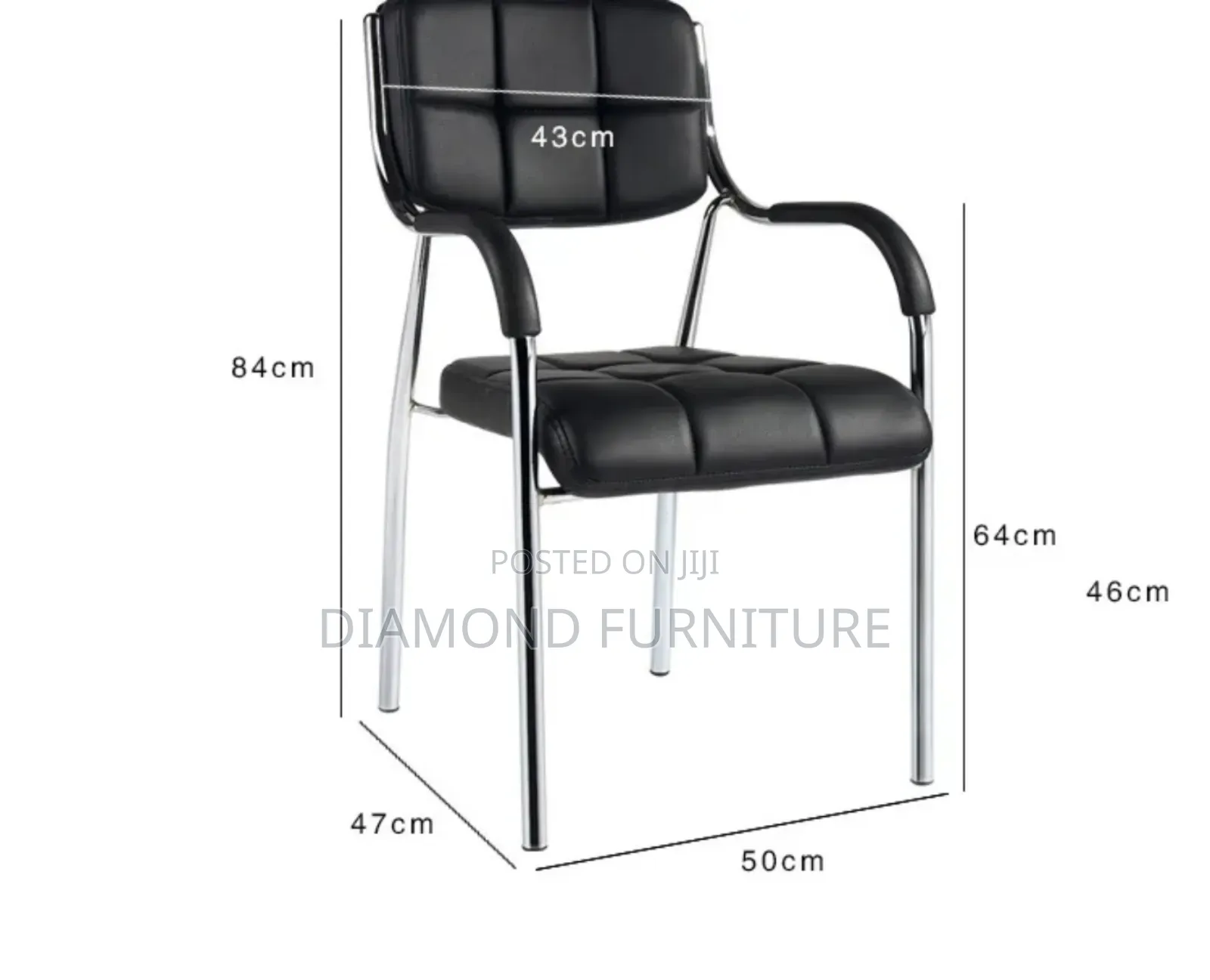 Modern Padded Office Visitor Chair With Armrests
