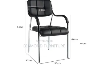 Modern Padded Office Visitor Chair With Armrests