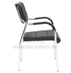 Modern Padded Office Visitor Chair With Armrests