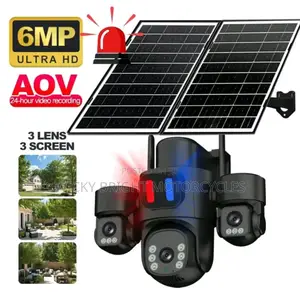 V380 4g Triple Lens Solar Ptz Security Camera