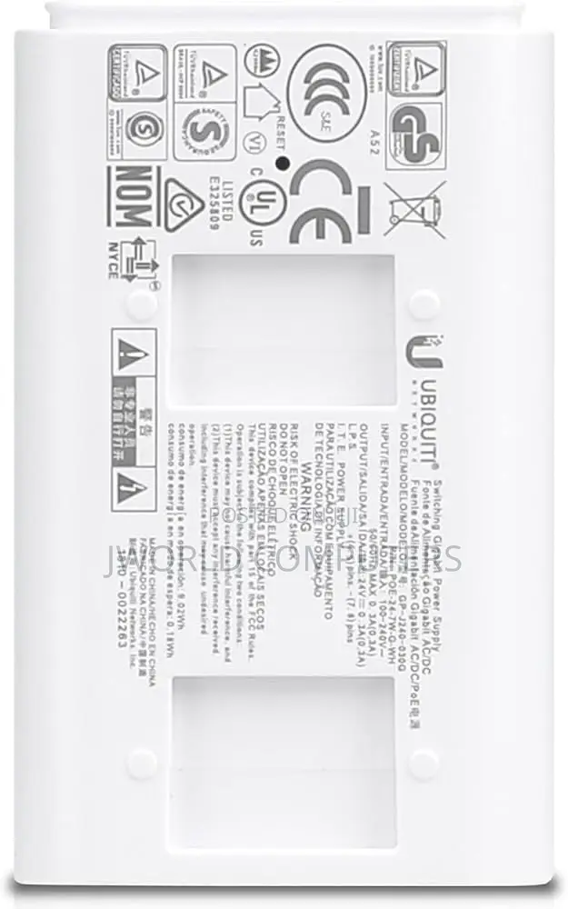 Ubiquiti Networks Poe+ Adapter (30w) 48v Dc at 0.65a