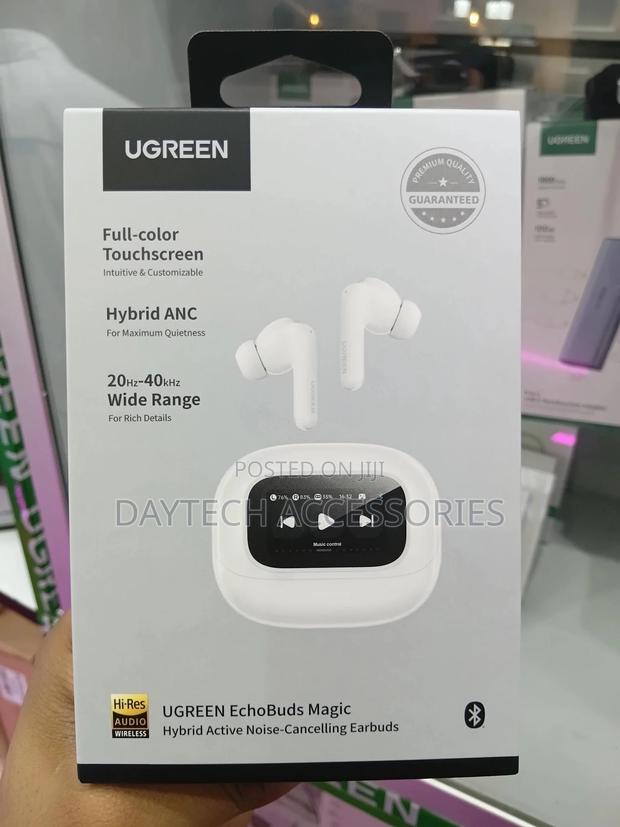 Ugreen Echobuds Magic Anc Bluetooth Wireless Earphones - White - main view